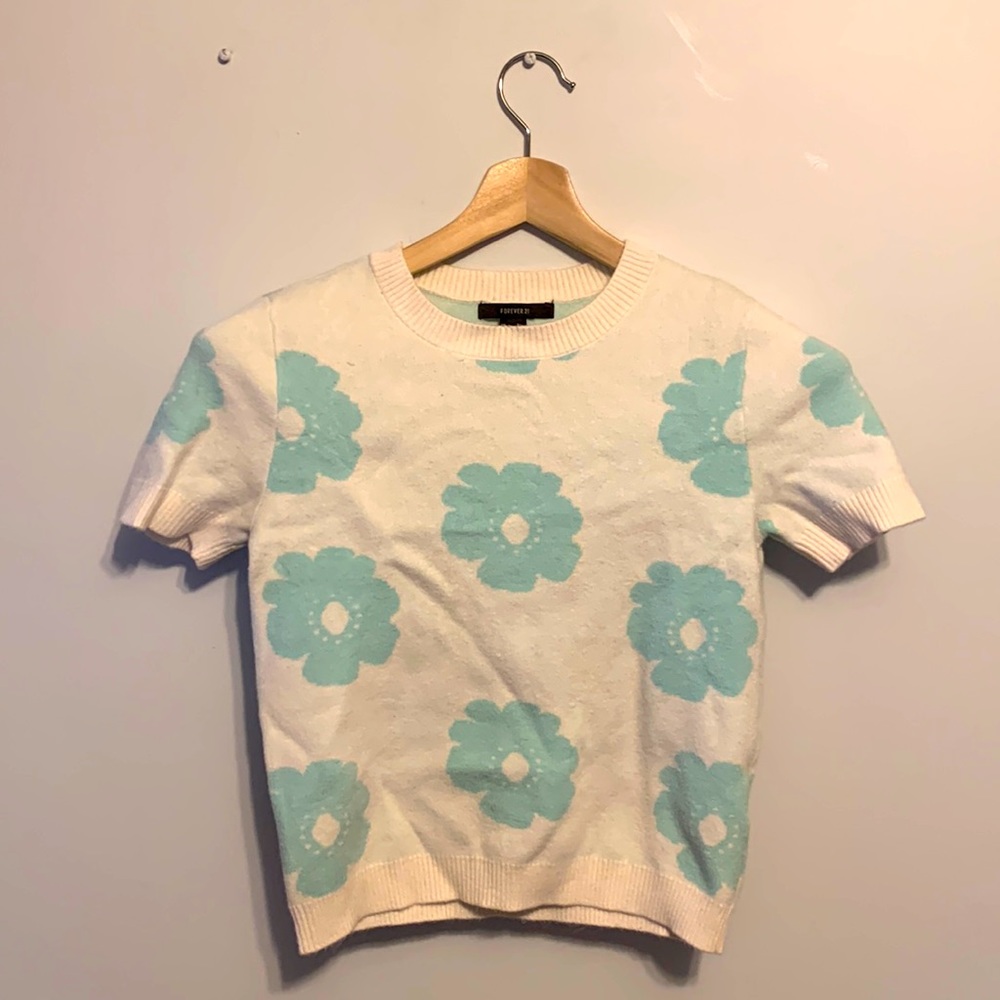 Retro Floral Sweater Tee